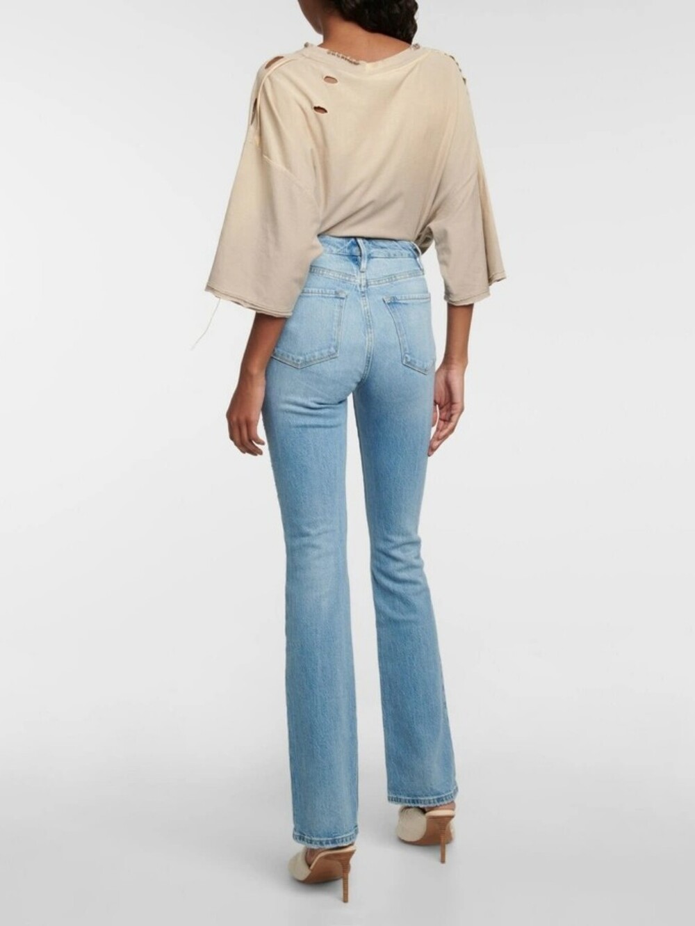 FRAME Le Super High Mini Boot Jeans Demarco Wash High Rise 30 - Picture 4 of 16